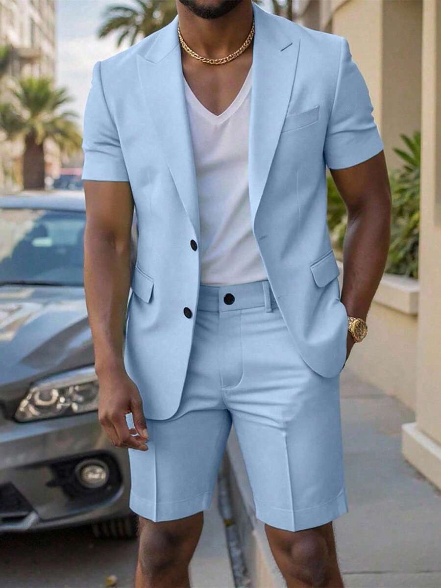 Outdoor Sports Outfit - Mode Men's Summer Short-Sleeved Formal &
