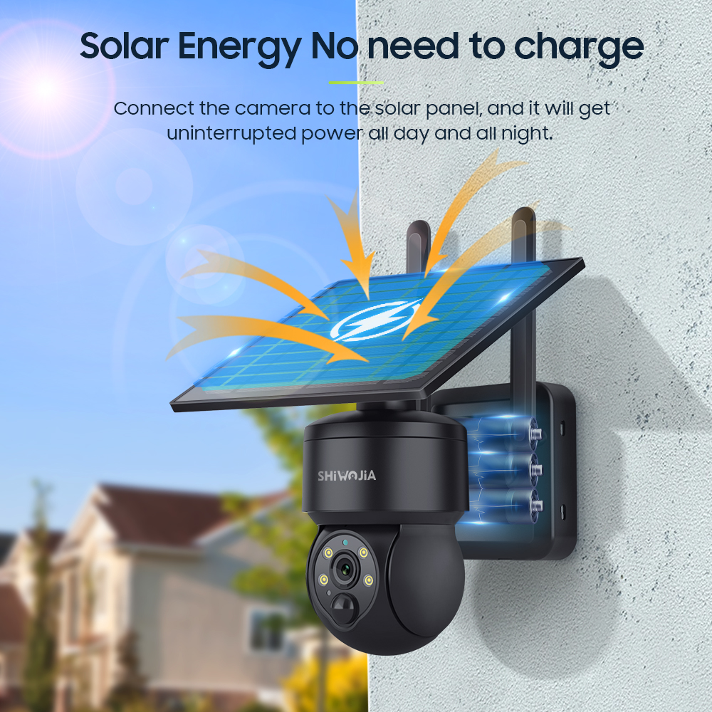 SHIWOJIA WIFI Wireless PTZ Sol - Outdoor Sport Camera ulasan dan harga