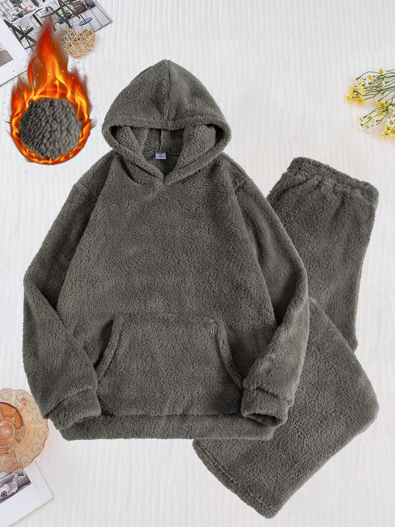 Men's Dark Gray Solid Color Pl - Outdoor Sports Outfit ulasan dan harga