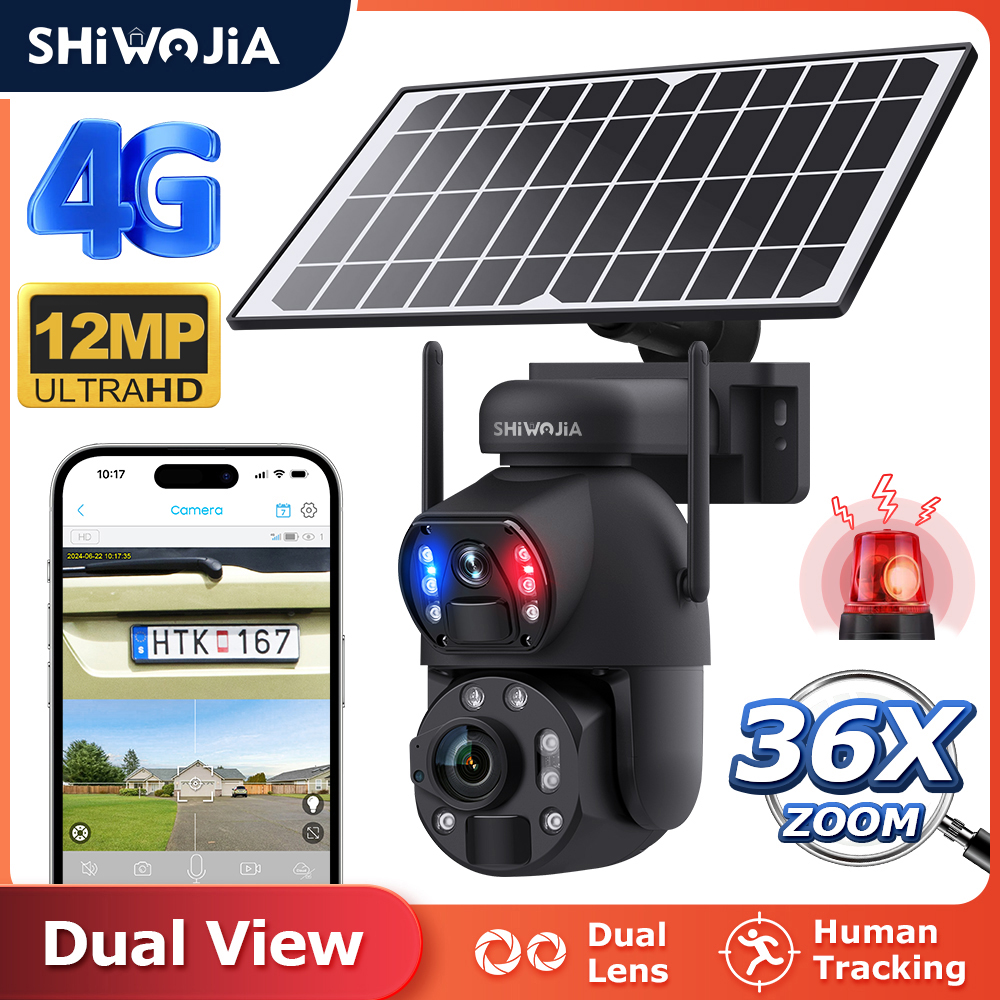 SHIWOJIA 6K 12MP 4G Solar Came - Outdoor Sport Camera ulasan dan harga