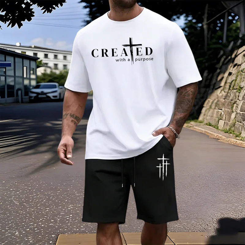 Men's Set 100% Cotton T-shirt  - Outdoor Sports Outfit ulasan dan harga