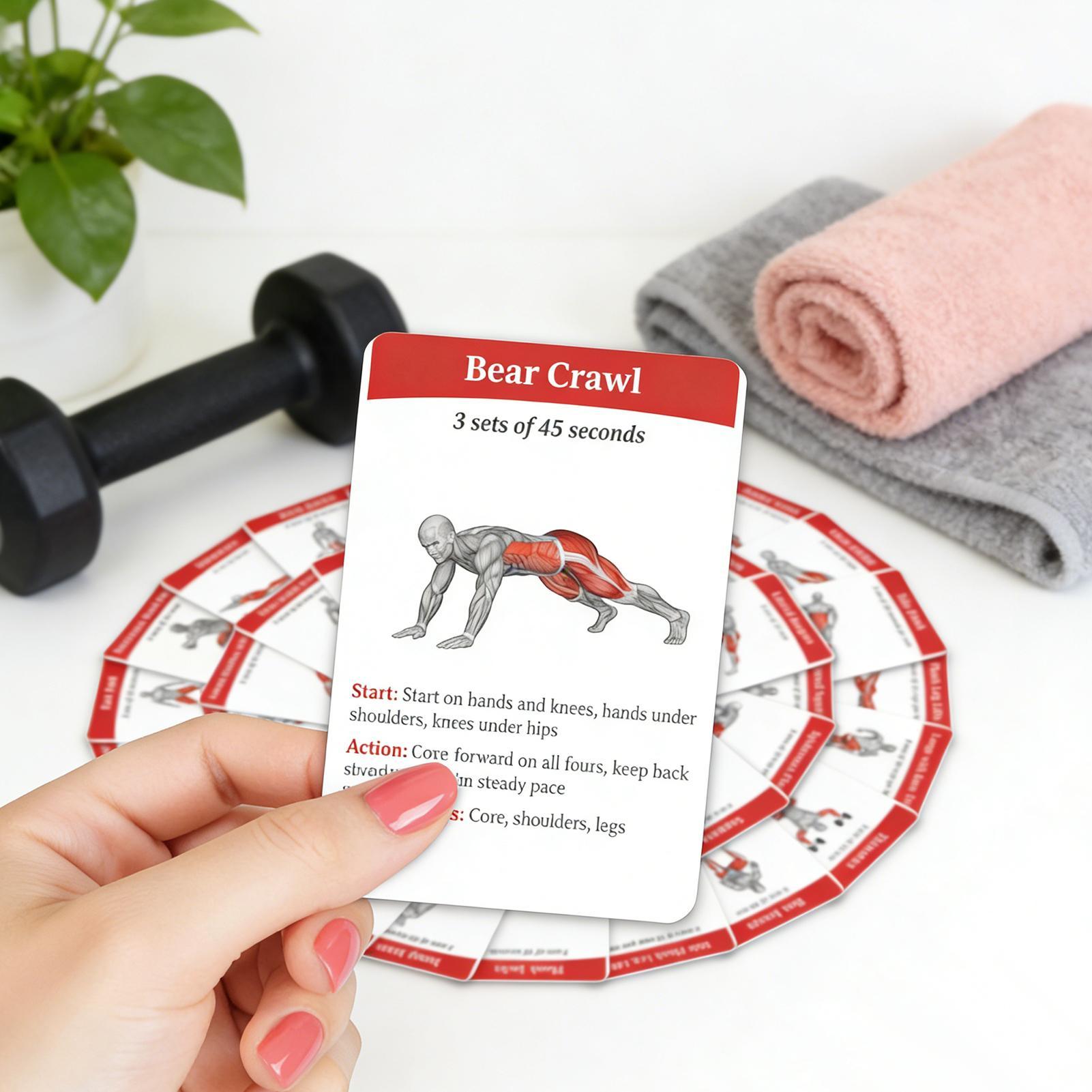 36pcs Fitness Cards Comprehens - Outdoor Sport Jas ulasan dan harga